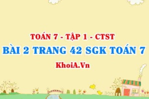 Bài 2 trang 42 SGK Toán 7 chân trời sáng tạo tập 1